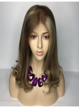 2-3 days  Full lace wig pre plucked hair line baby hair highlight color 18/ 613 100% human hair 8A + quality straight